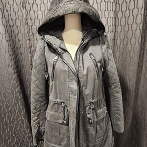 Guess Women's Charcoal Utility Jacket